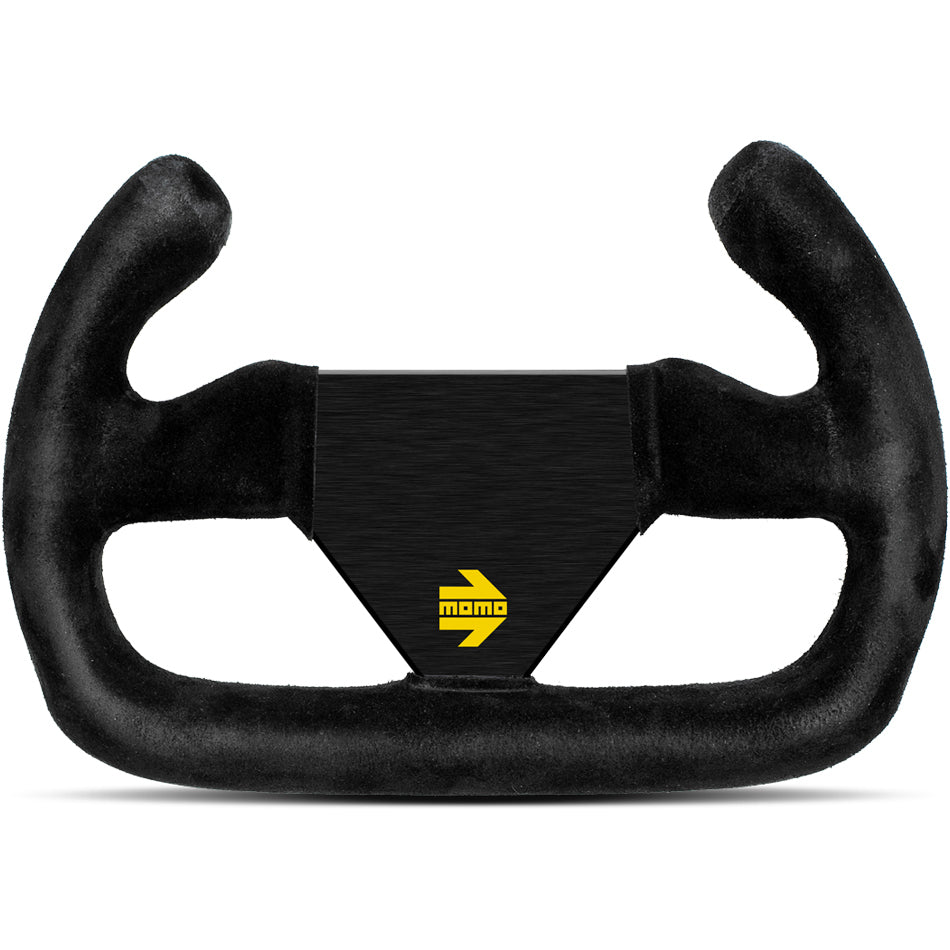 MOMO AUTOMOTIVE ACCESSORIES R1925C/27S MOD 27 Cut Steering Whel Black Suede Cut