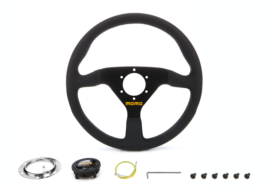 MOMO AUTOMOTIVE ACCESSORIES R1909/33L MOD 78 Steering Wheel Black Leather