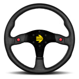 MOMO AUTOMOTIVE ACCESSORIES R1980/35L MOD 80 Steering Wheel Black Leather