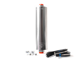 VAPOR TRAPPER VT8SIL-3/8-B Vapor Trapper Charcoal Canister VT8SIL-3/8-B by Vapor Trapper - 8 Inch Silver Aluminum with Fittings and Mounting Bracket
