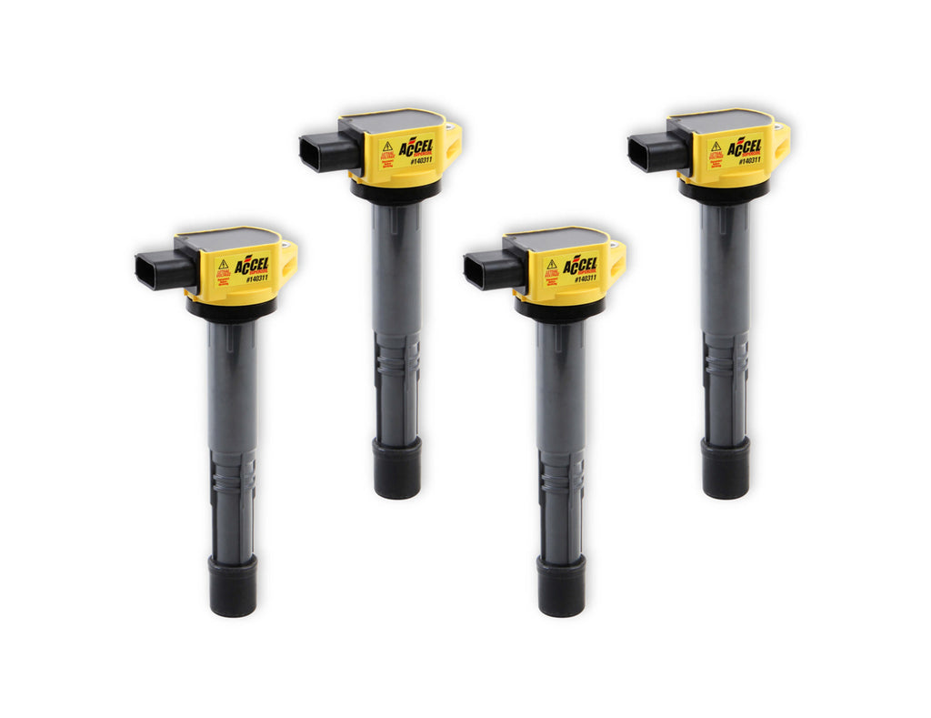 ACCEL 140311-4 ACCEL Super Coil Ignition Coil Pack for Honda K-Series - Set of 4
