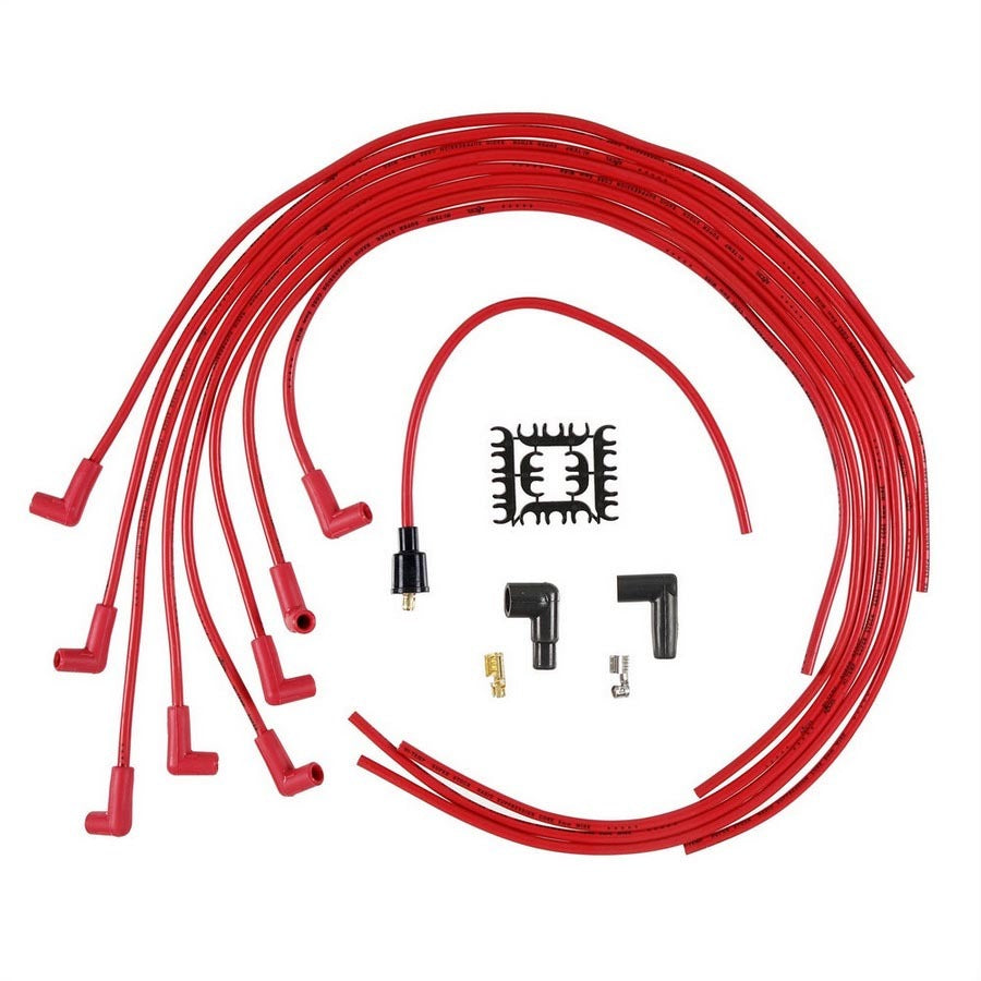 ACCEL 4041R 8mm 90 Degree End Red UNIVERSAL
