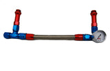 ADVANCED ENGINE DESIGN 6096 Holley #6 Braided Fuel Line w/Gauge