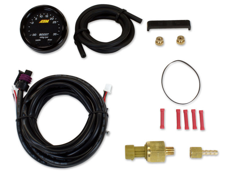 AEM ELECTRONICS 30-0306 X-Series Boost Pressure Gauge -30inHg-35psi