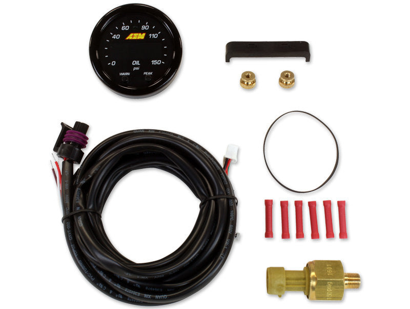 AEM ELECTRONICS 30-0307 X-Series Oil Pressure Gauge 0-150psi