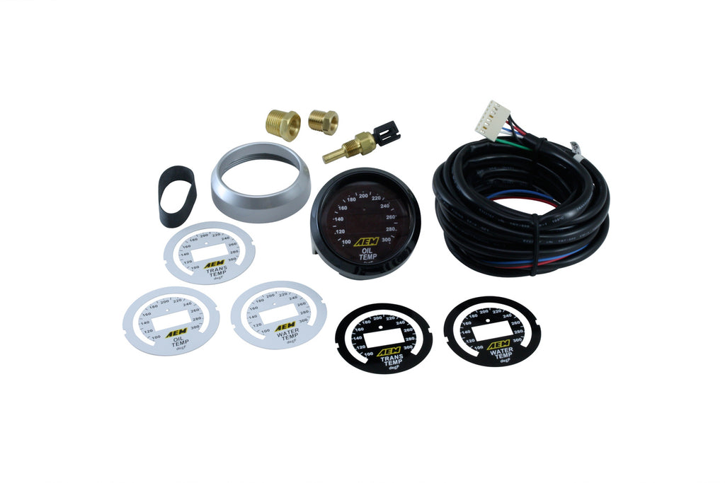 AEM ELECTRONICS 30-4402 Oil/Trans/Water Temp Digital Gauge 100-300f