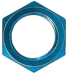 AEROQUIP FBM2100 AEROQUIP #6 Aluminum Bulkhead Fitting Nut with Blue Anodized Finish (Part Number FBM2100)