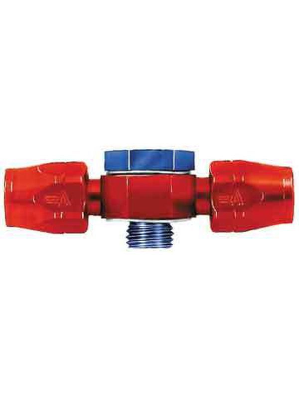 AEROQUIP FCM1068 AEROQUIP FCM1068 Dual Feed Banjo Fitting for 6 AN Hose and 12mm x 1.50 Banjo, Aluminum, Blue/Red Anodized