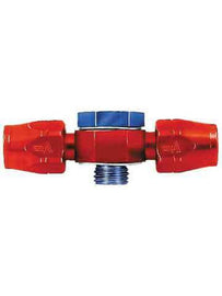 AEROQUIP FCM1068 AEROQUIP FCM1068 Dual Feed Banjo Fitting for 6 AN Hose and 12mm x 1.50 Banjo, Aluminum, Blue/Red Anodized
