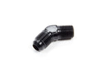 AEROQUIP FCM5022 45 Deg Alum #6 Flare 1/4 in Black