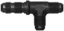 AEROQUIP FCM5815 #3 Alum Bulkhead Run Tee Black