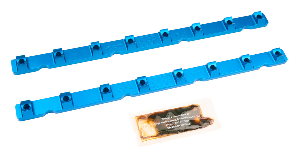 AIR FLOW RESEARCH 6040 AIR FLOW RESEARCH LS3 Rocker Arm Rail Pair - Pedestal Mount Aluminum with Blue Anodized Finish