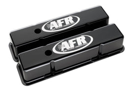 AIR FLOW RESEARCH 6705 SBC Tall Alum Valve Cvr Black w/AFR Logo