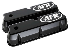 AIR FLOW RESEARCH 6715 SBF Tall Alum Valve Cvr Black w/AFR Logo