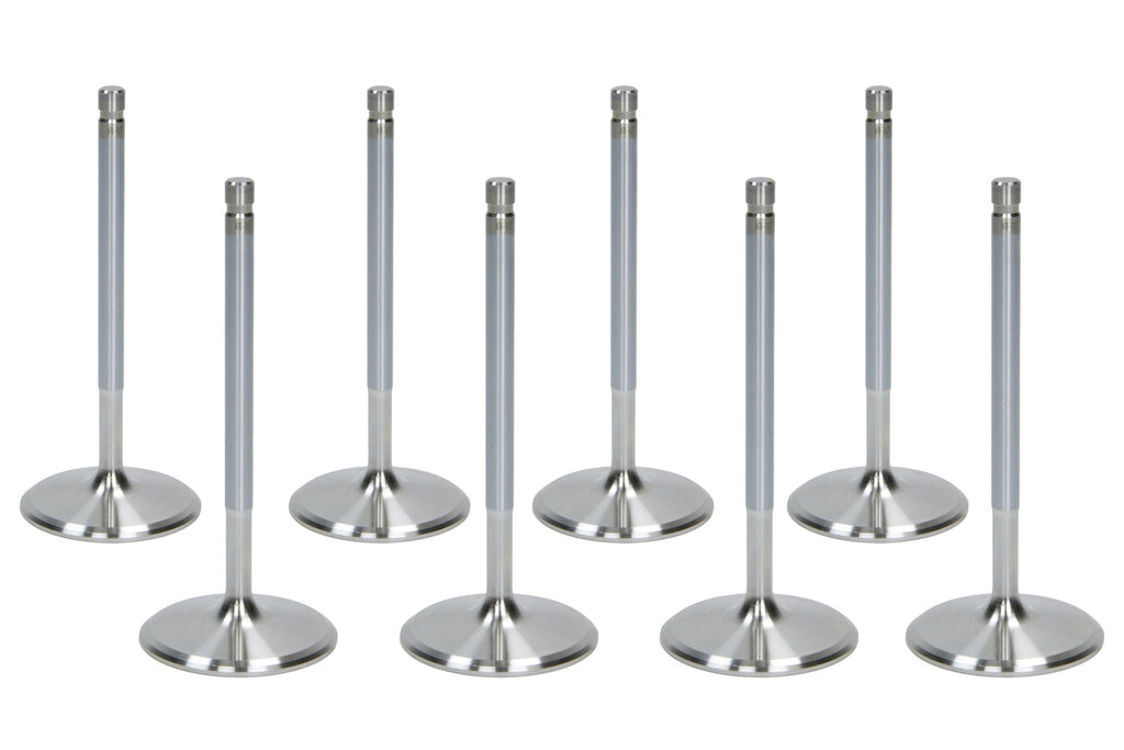 AIR FLOW RESEARCH 7255-8 AIR FLOW RESEARCH SBC 8mm Intake Valves 2.080 in Head, 5 in Long, Stainless Set of 8