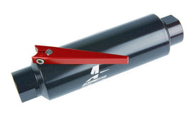 AEROMOTIVE 12331 AEROMOTIVE 12331 Fuel Filter with Shut-Off, 10 AN - Stainless Steel In-Line Filter with 100 Micron Filtration