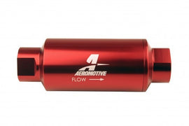 AEROMOTIVE 12340 #10-ORB Fuel Filter Inline 10 Mircon Red