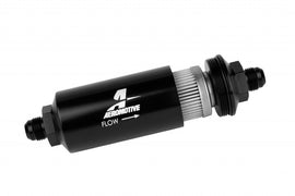 AEROMOTIVE 12378 8an Inline Fuel Filter 40 Micron 2in OD Black