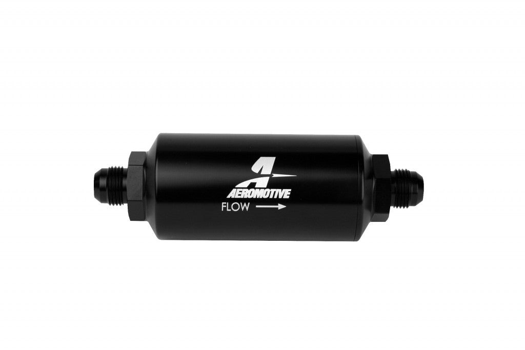 AEROMOTIVE 12385 10an Inline Fuel Filter 10 Micron 2in OD Black