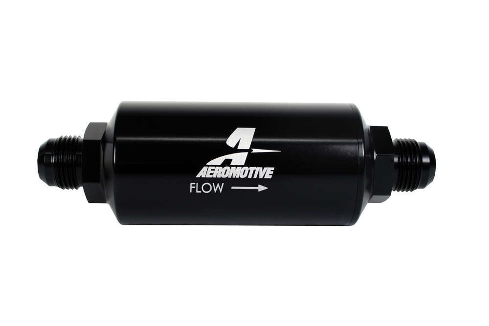 AEROMOTIVE 12388 10an Inline Fuel Filter 40 Micron 2in OD Black