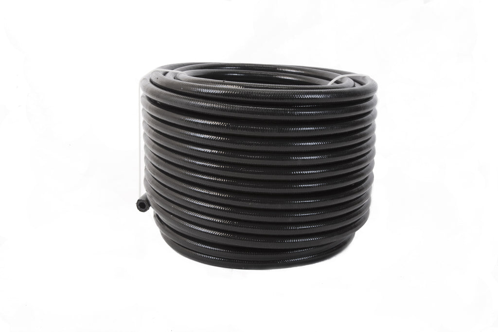AEROMOTIVE 15339 12an PTFE S/S Braided Hose 16ft Black Jacketed