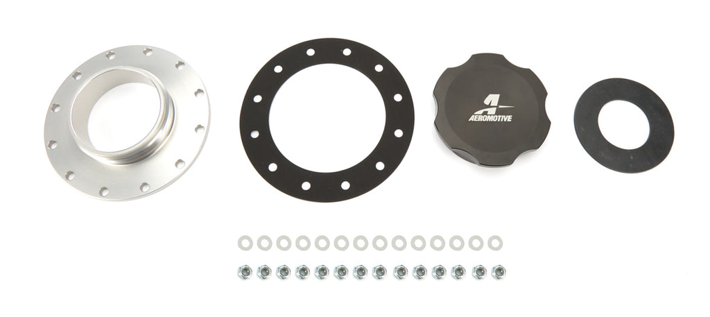 AEROMOTIVE 18727 Fillcap Screw-on 3in Dia 12-Bolt Flange - Black