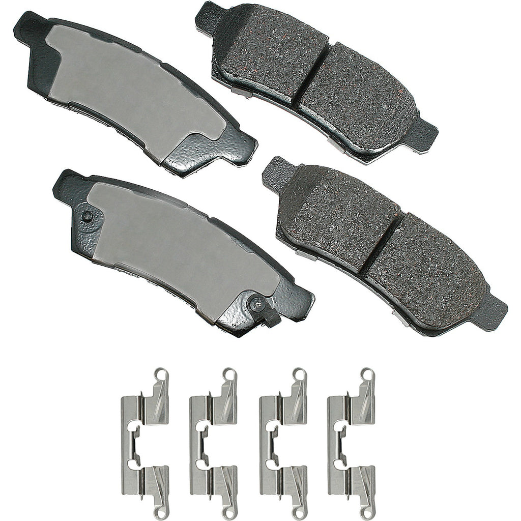 AKEBONO BRAKE CORPORATION ACT1100 ProACT Ultra-Premium Bra ke Pads - Rear