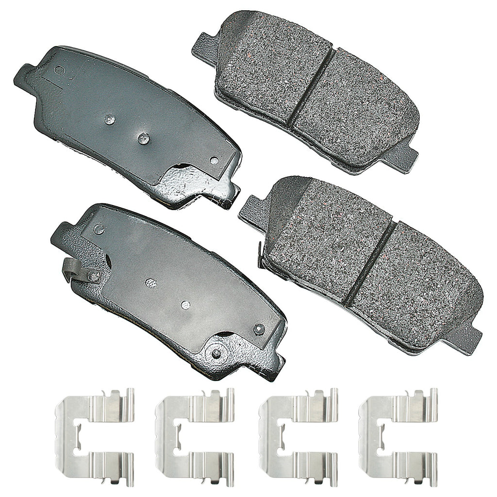 AKEBONO BRAKE CORPORATION ACT1284B Brake Pad Rear Hyundai Santa Fe 10-16