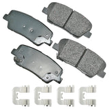 AKEBONO BRAKE CORPORATION ACT1284B Brake Pad Rear Hyundai Santa Fe 10-16