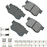 AKEBONO BRAKE CORPORATION ACT537A ProACT Ultra-Premium Bra ke Pads - Rear