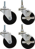 ALLSTAR PERFORMANCE 10163 Wheel Kit 3in Standard Duty Locking