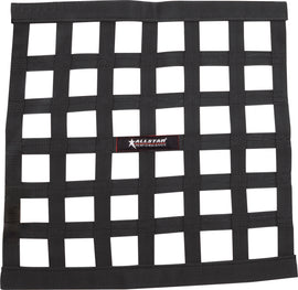 ALLSTAR PERFORMANCE 10283 Window Net Ribbon Style 18 x 18 Black Non-SFI
