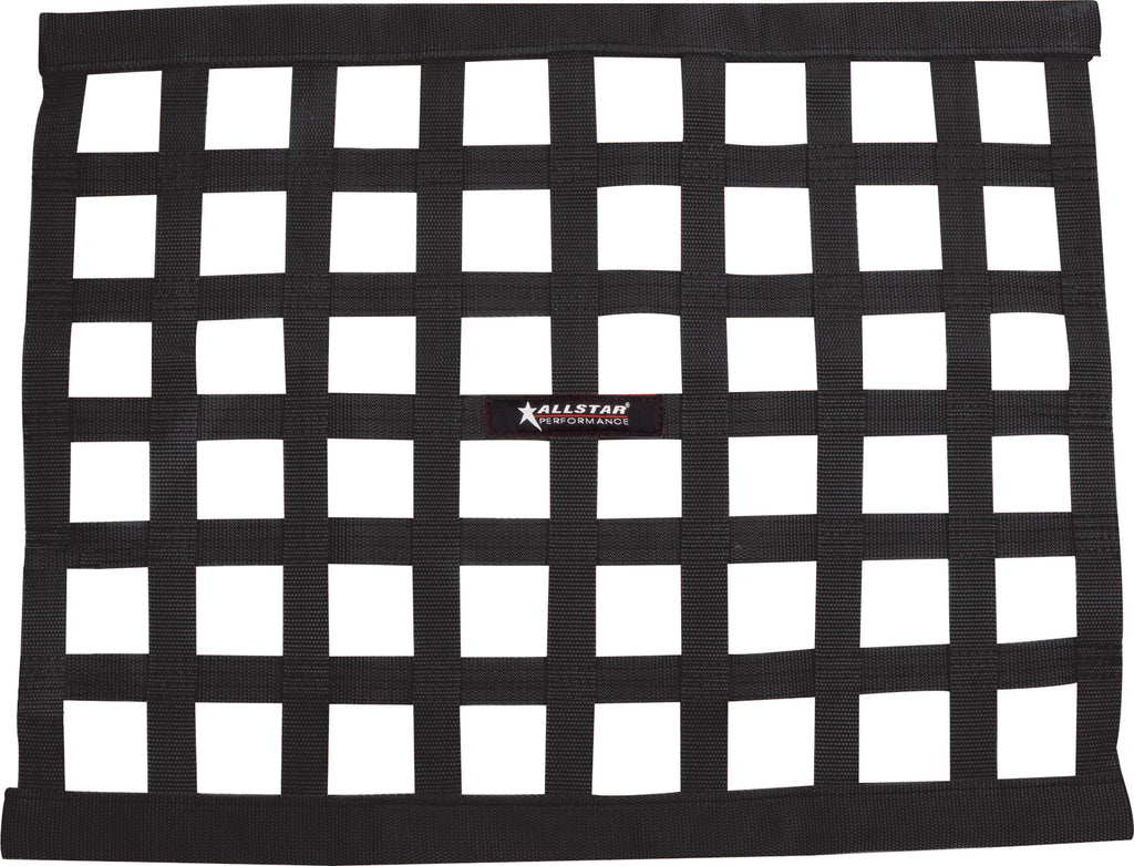 ALLSTAR PERFORMANCE 10284 Window Net Ribbon Style 18 x 24 Black Non-SFI