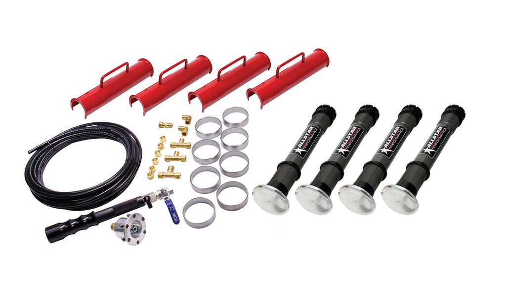 ALLSTAR PERFORMANCE 11301 Air Jacks Complete Kit 4pcs 15.25in w/Dirt Foot
