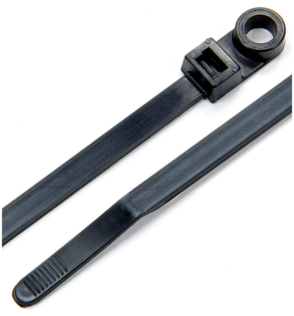 ALLSTAR PERFORMANCE 14391 Wire Ties Black 11.00 w/ Mounting Hole 25pk