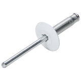 ALLSTAR PERFORMANCE 18061 Lg Hd Rivet 250Pk White Flange Type Alum Mandrel