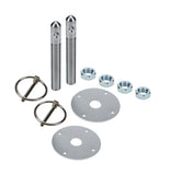 ALLSTAR PERFORMANCE 18496 Alum Hood Pin Kit 1/2in with 3/16in Clips Silver