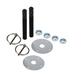 ALLSTAR PERFORMANCE 18497 Alum Hood Pin Kit 1/2in with 3/16in Clips Black