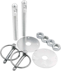 ALLSTAR PERFORMANCE 18500 Alum Hood Pin Kit 1/2in with 1/4in Clips Silver
