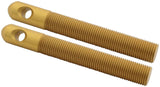 ALLSTAR PERFORMANCE 18510 Alum Hood Pins 1/2in 1/4in Holes Gold 2pk