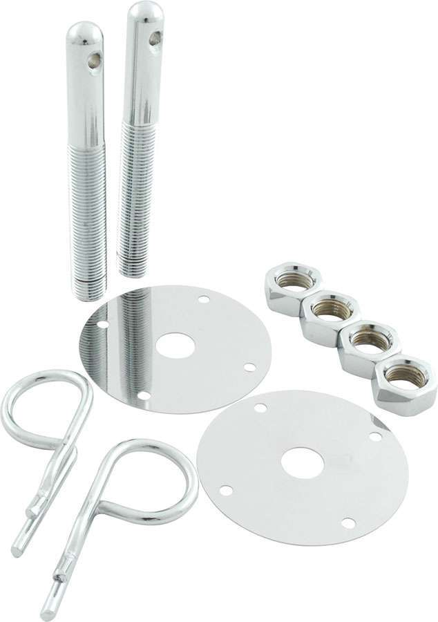 ALLSTAR PERFORMANCE 18514 Steel Hood Pin Kit w/ 5/32in Hairpin Clips