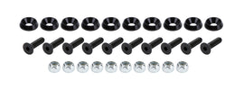 ALLSTAR PERFORMANCE 18629 Countersunk Bolts 1/4in w/ 3/4in Washer Blk 10pk