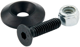 ALLSTAR PERFORMANCE 18633 Countersunk Bolts 1/4in w/ 1in Washer Blk 10pk