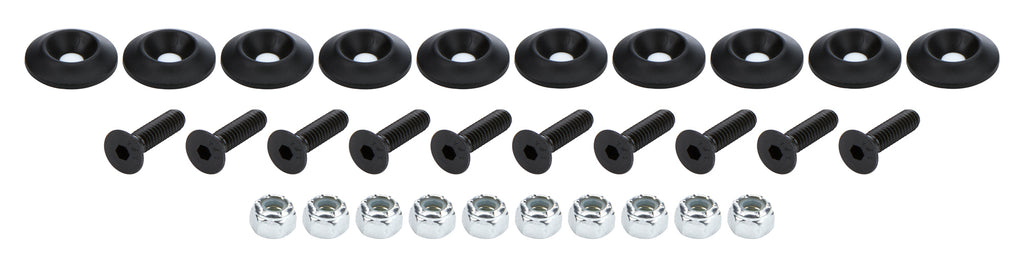 ALLSTAR PERFORMANCE 18680 Countersunk Bolt Kit Black 10pk