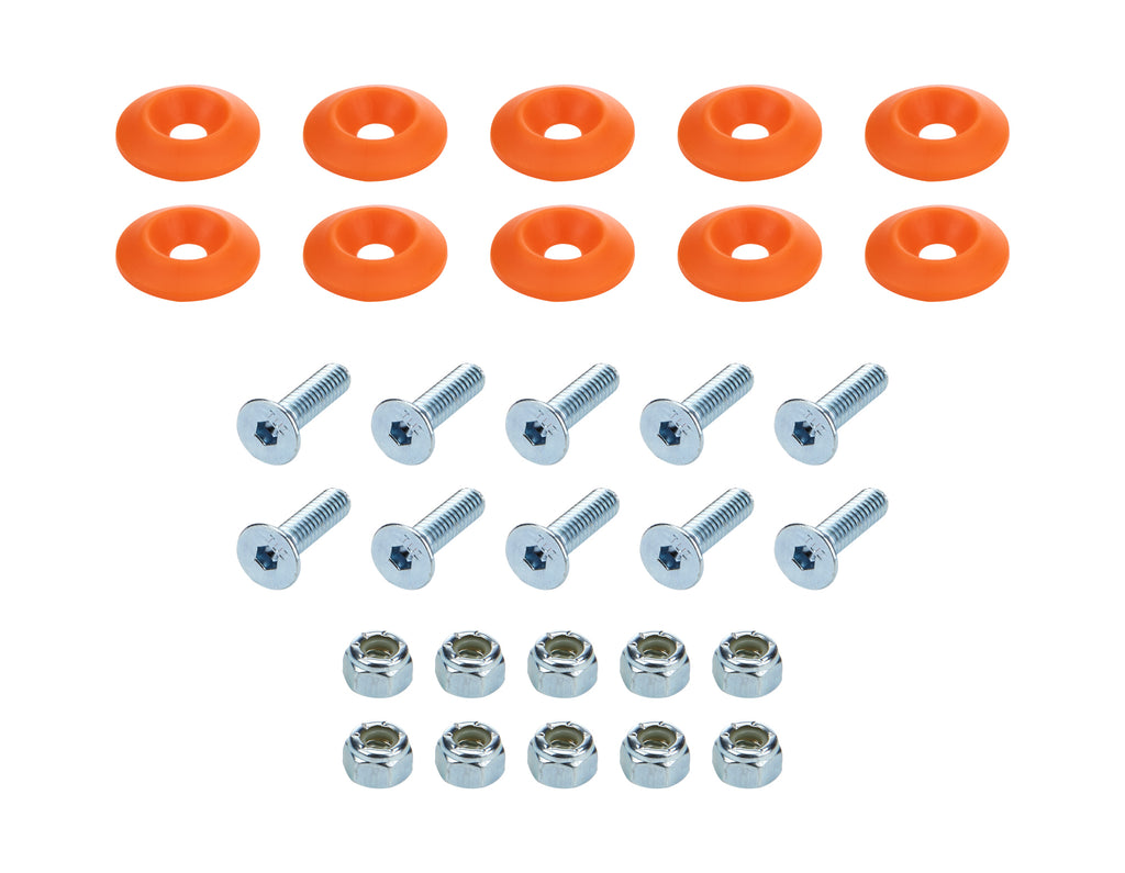 ALLSTAR PERFORMANCE 18684 Countersunk Bolt Kit Orange 10pk