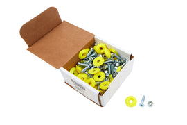 ALLSTAR PERFORMANCE 18688-50 Countersunk Bolt Kit Fluorescent Yellow 50pk