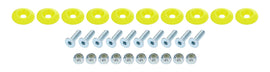 ALLSTAR PERFORMANCE 18688 Countersunk Bolt Kit Fluorescent Yellow 10pk