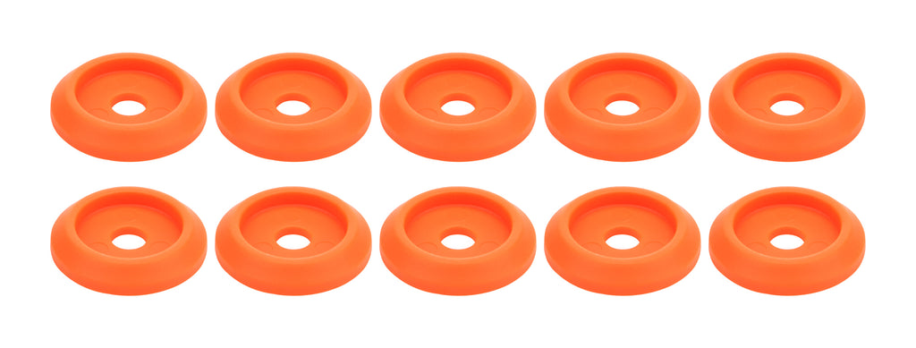 ALLSTAR PERFORMANCE 18854 Body Bolt Washer Plastic Fluorescent Orange 10pk