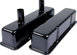 ALLSTAR PERFORMANCE 26147 Valve Covers SBC Steel Black w/Tubes