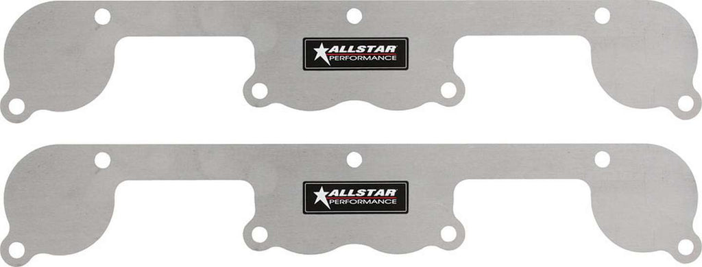ALLSTAR PERFORMANCE 34214 Exhaust Block Off Plates SBC Spread Port Aluminum